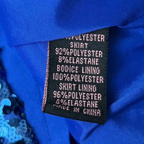 Aqua Chiffon Cami Sequin Mini Dress NYE Party Night Out Blouson Blue SZ 2 HOCO - Picture 8 of 11